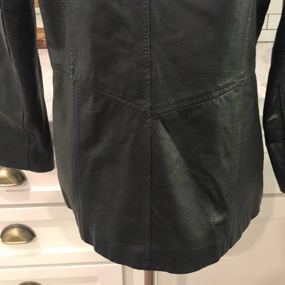 Jacqueline Ferrar Black Leather Tailored Jacket M - Picture 4 of 7